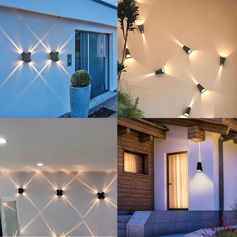 Luxavera WallBeam LED Wandleuchte Außen & Innen | IP66 Wasserdicht | Warmweißes Licht | 4W/5W/6W | Schwarz