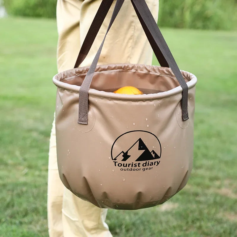 PackSink Faltbarer Outdoor-Eimer | Wasserdicht & Tragbar | 10L / 20L | Für Camping, Angeln, Reisen & Garten