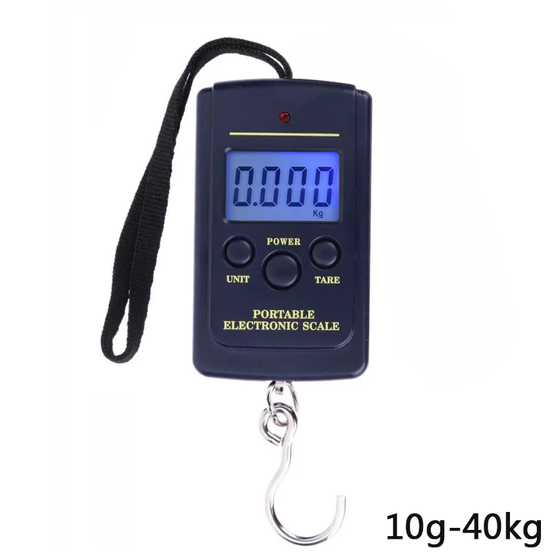 Tragion Mini Hängewaage 40kg | Digitale Kofferwaage mit Temperaturanzeige | Kompakt & Multifunktional