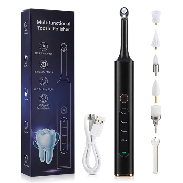 Zahnpolierer Dentova 5-in-1 | Kabellos & Wiederaufladbar | Zahnsteinentferner & Aufheller | 800mAh Akku