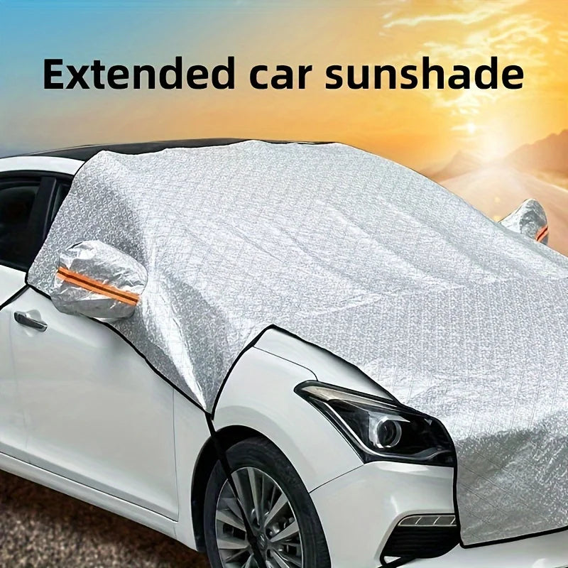 FrostShield Max | Auto Frontscheibenabdeckung | Wind- & Frostschutz | Sonnenschutz & Eisschutz in Einem | Ganzjahresabdeckung