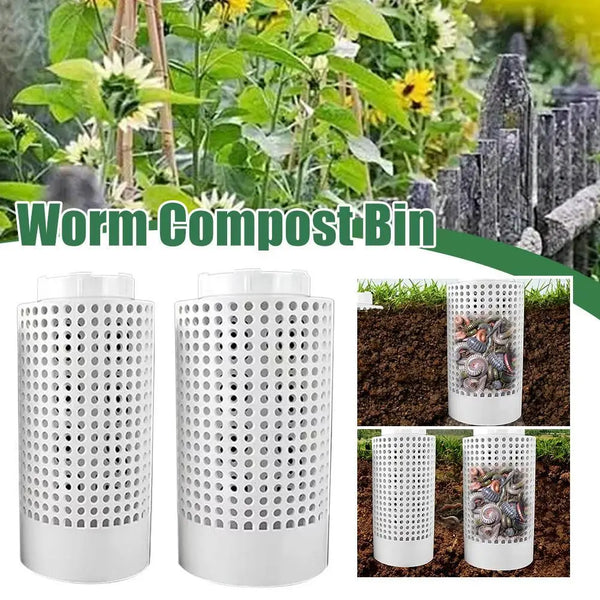 Wurmkomposter Verdigro | Für Küche & Balkon | Kompakt & Effizient | PVC | 26,5×11 cm / 30×16 cm