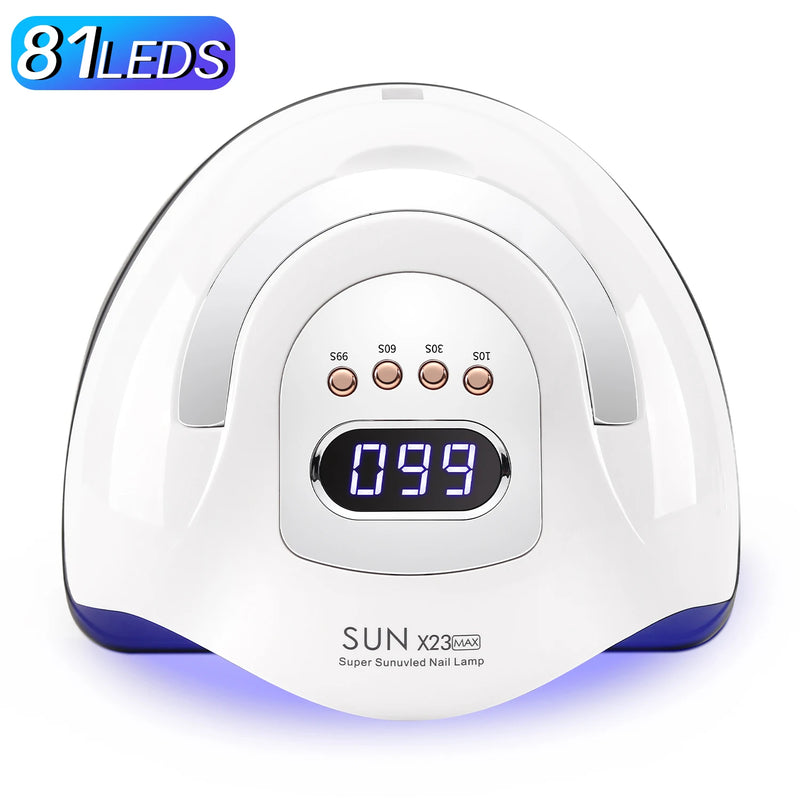 UV-LED Nagellampe NailRadiant Pro 81 | 81 LEDs | 4 Timer-Modi | Smart Sensor & Painless-Technologie | Für UV & LED Gel