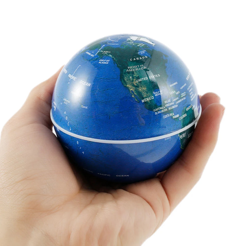 Schwebender Globus MagnoGlobe | Magnetische Levitation | LED-Beleuchtung | 17,5 × 17,5 × 4,5 cm | Geschenkidee