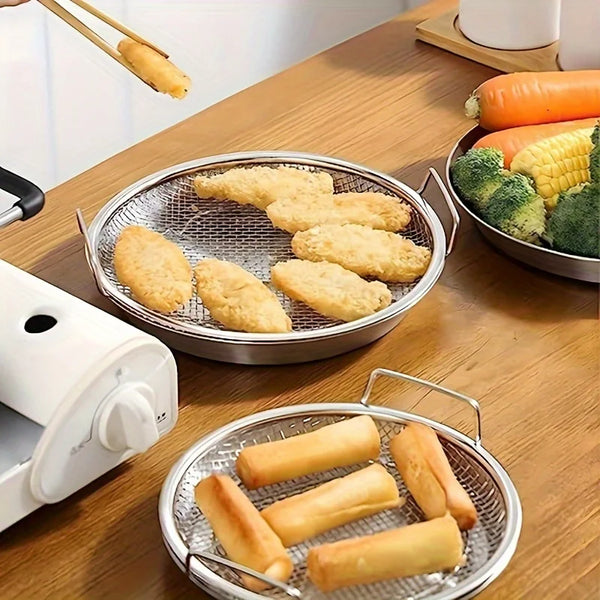 Ölfiltertablett FryPure | Edelstahl-Siebtablett | Für Frittier- & Grillgut | Robuste Abtropfschale