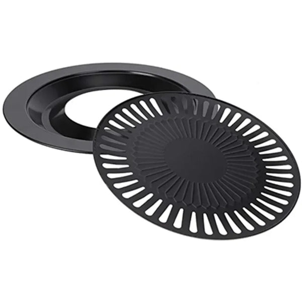 SmokeFree Grill Rauchfreie Grillpfanne | Antihaft & Edelstahl | Für Gas-, Elektro- & Keramikherde | Ø 30 cm