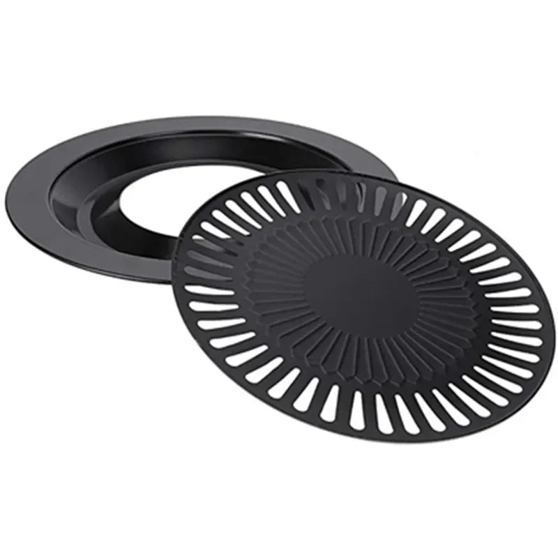 SmokeFree Grill Rauchfreie Grillpfanne | Antihaft & Edelstahl | Für Gas-, Elektro- & Keramikherde | Ø 30 cm