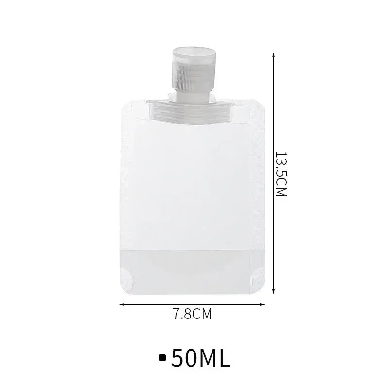 REISENTA Mini-Flaschenset | Kosmetik Reise-Set mit Aufbewahrungstasche | 5-teilig | PET-Flaschen 30–100ml