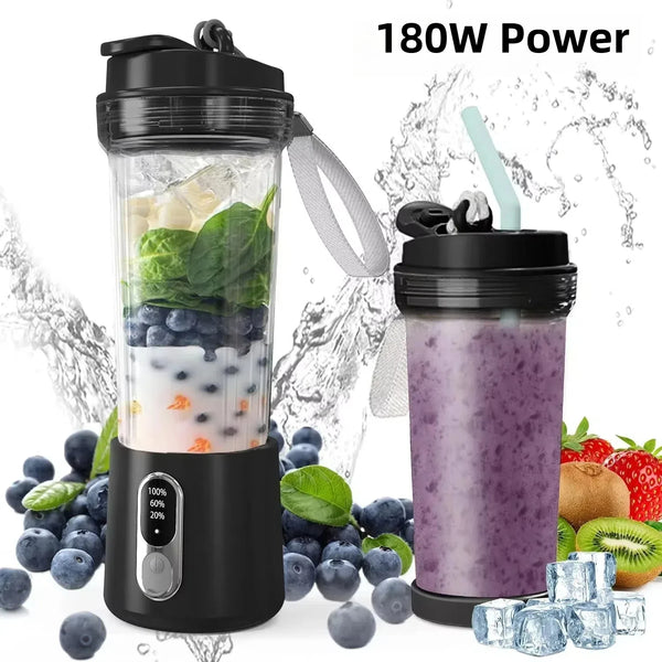 JuicyGo Handmixer | Tragbarer USB-Fruchtmixer mit 18.000 U/min | Kabellos & Kompakt | Für Smoothies & Säfte unterwegs