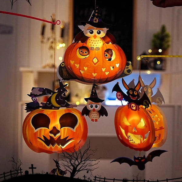 Halloween Laterne PumpkinGlow | DIY Kürbis-Laterne | Kinderfreundlich & Wiederverwendbar | 5,6 × 12,6 cm