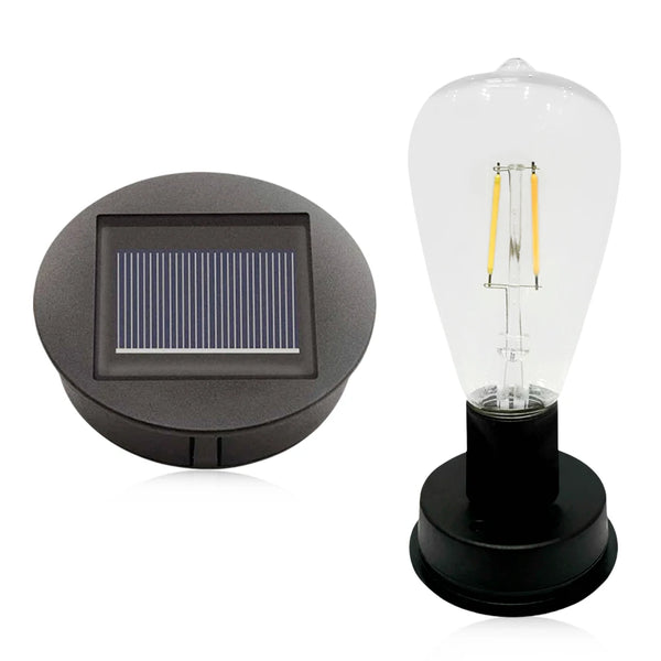 Solesta Solar Lampenbasis 8 cm mit LED-Leuchtmittel | Automatik Ein/Aus | IP44 Wetterfest | Für Garten, Camping & DIY-Deko