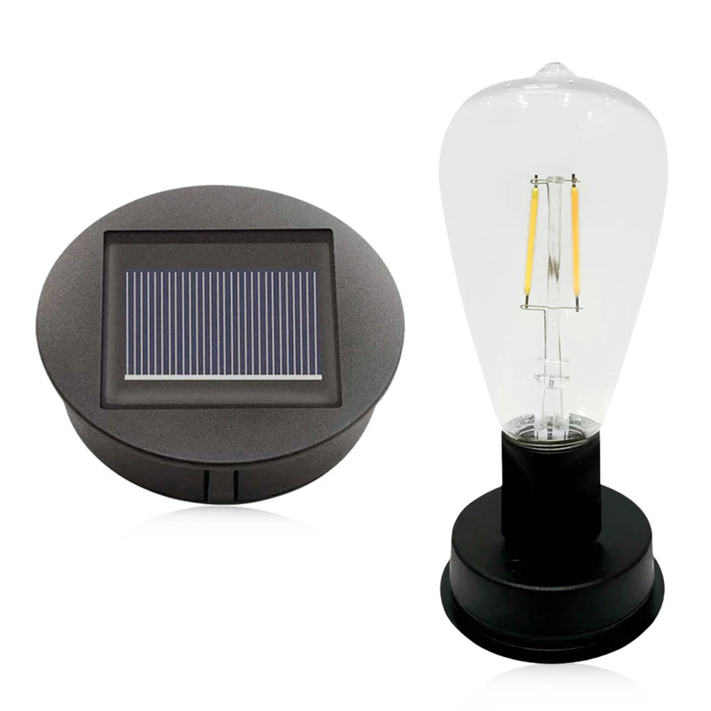 Solesta Solar Lampenbasis 8 cm mit LED-Leuchtmittel | Automatik Ein/Aus | IP44 Wetterfest | Für Garten, Camping & DIY-Deko