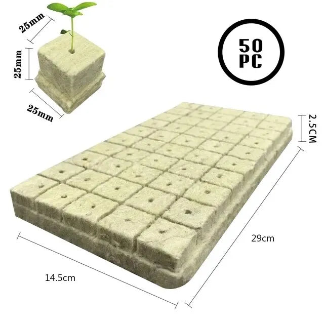 Anzuchtwürfel GrowCube | Für Hydrokultur & Anzucht | Luftdurchlässig & Wasserabsorbierend | 50er-Set à 2,5×2,5×2,5 cm