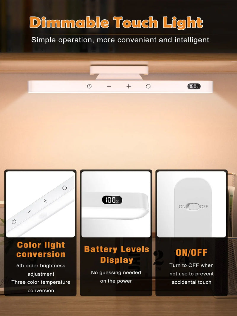 Tischlampe LumoMag | LED Touch & Magnetisch | 2500 mAh Akku | Dimmbar & Wiederaufladbar