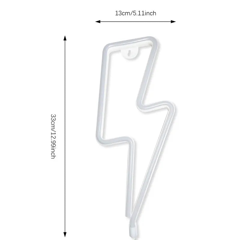 LED Neon Wandlampe BOLTRIX | Blitz-Design | USB & Batteriebetrieb | Für Party, Deko & Schlafzimmer