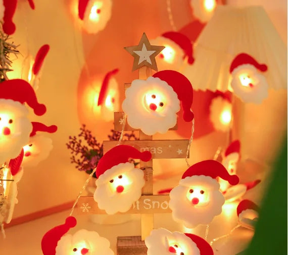 LED Schneemann Lichterkette | 1,5 m mit 10 LEDs | Weihnachtsdeko für Wohnzimmer, Kinderzimmer, Hochzeit & Party | FrostiGlow