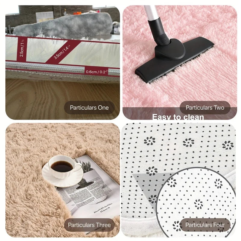 VeluCasa Teppich | Ultraweicher Kunstplüsch | Waschbar & Langlebig | Für Wohnzimmer, Schlafzimmer & Flur