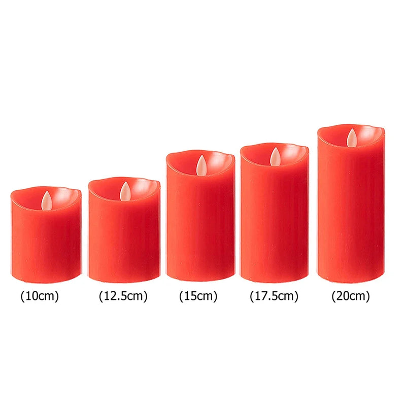 Flamara Glow LED-Stumpenkerze mit Bewegter Flamme | 5 Größen | Echtwachseffekt & Batteriebetrieb | Sicher & Rauchfrei