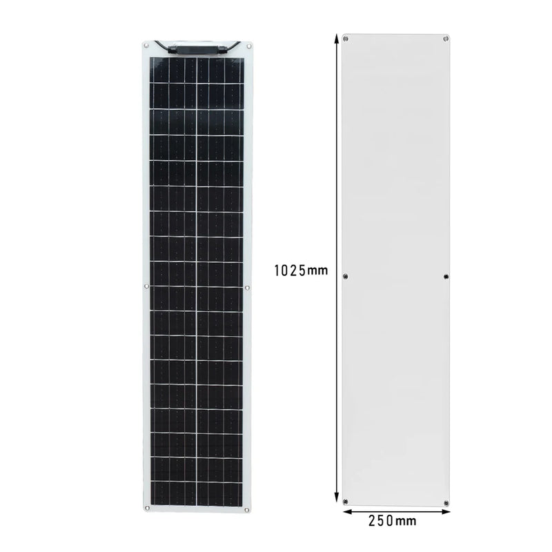 SunFlex Pro Flexibles Solarpanel-Set 50W | Ultraleicht & Biegsam | 12V/24V | Für Auto, Boot, Wohnmobil & Camping