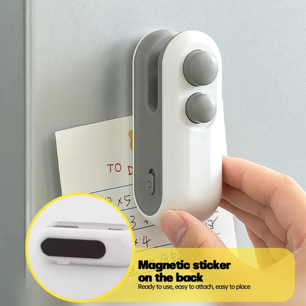 SealMate Mini Handlicher Folienschweißer | Tragbar & wiederaufladbar | 2-in-1 Versiegeln & Schneiden | Mit Magnet & USB-Ladekabel