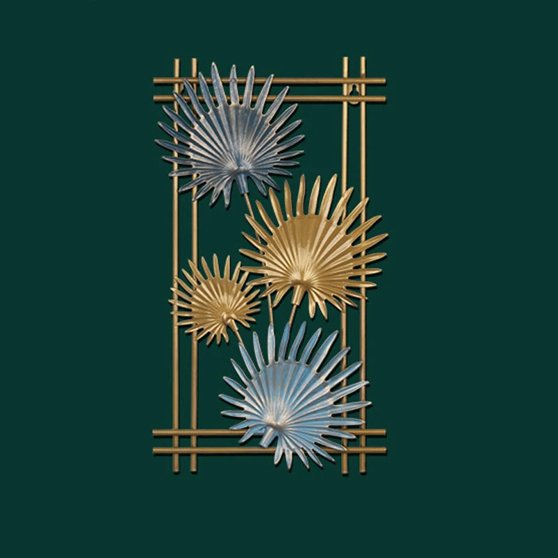 Wanddeko Metallblatt | Modernes Design | Handgefertigt | 25 × 45 cm