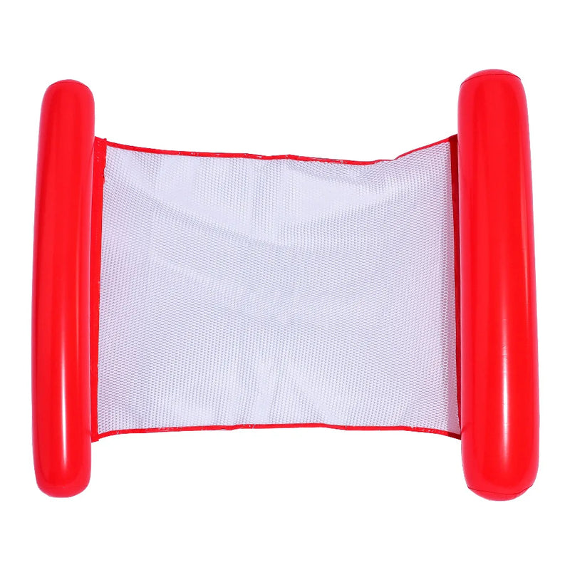 AQUAVIVA Wasserhängematte aufblasbar | 130×70 cm | Faltbare Pool-Liege mit Rückenlehne | Schwimmbett für Pool, Strand & Urlaub