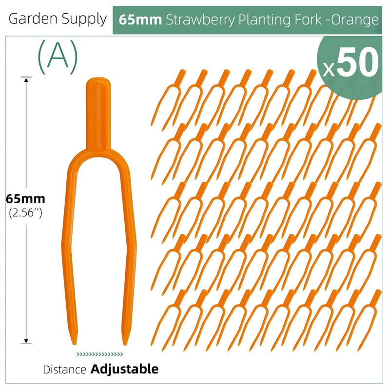 VitaFix | 50er-Set Pflanzen-Stiel- und Rankenfixierer | 5,5 cm & 6,5 cm | Stabile Befestigung für Erdbeeren, Wassermelonen & Rankpflanzen
