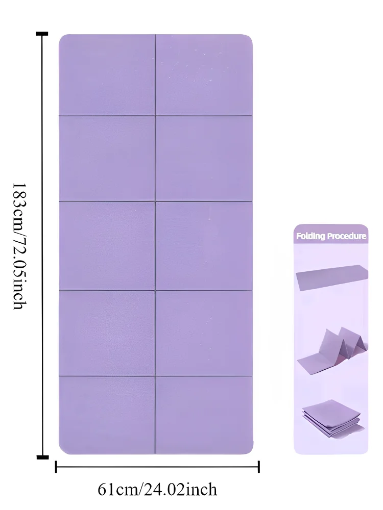 YogaMat FlexFold | Faltbar & Leicht | Beidseitig Rutschfest | Umweltfreundliches TPE