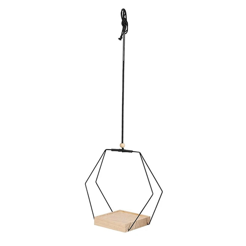 NaturHäng Pflanzenhalter | Hängendes Regal aus Holz | Blumenampel für Wohnzimmer, Balkon & Indoor-Deko