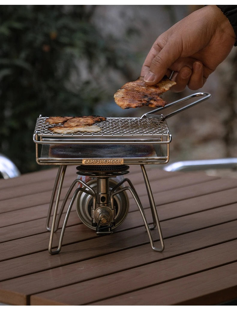 Flamvero Klappbarer Edelstahl-Toaströster | Modell S & M | Für Grill & Camping | Kompakt & robust