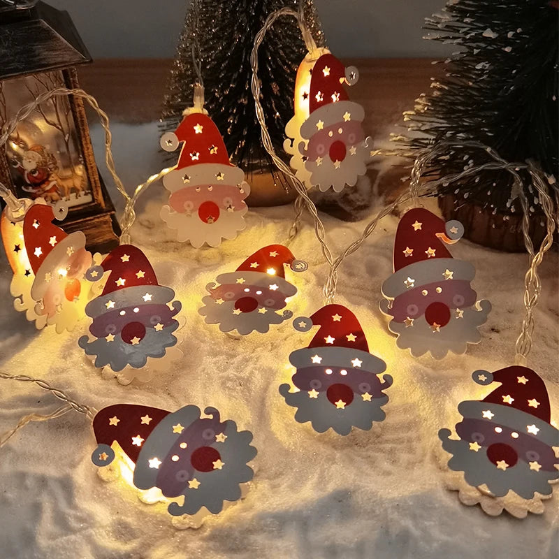 LED Weihnachtslichter FrostGlow | Acryl Schneemann & Tannenbaum | 10er Lichterkette | Festliche Deko für Weihnachten & Neujahr 2025