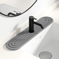 Dryomi SinkGuard Wasserabsorbierende Waschbeckenmatte 60 x 10 cm | Diatomit-Material | Spritzschutz & Ablage für Küche & Bad