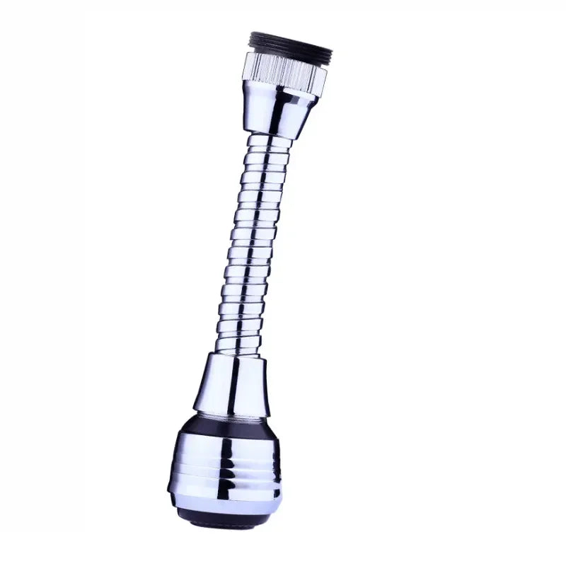 Wasserhahnverlängerung Aquavero FlexFlow | 360° drehbarer Aufsatz mit 2 Strahlarten | Wassersparender Perlator für Küche & Bad | Aus ABS-Kunststoff
