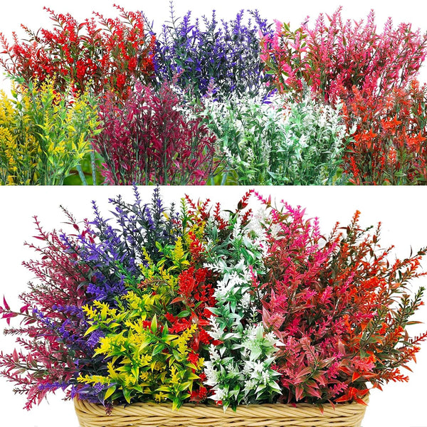 Florabell 12er Set Künstlicher Lavendel | Kunstpflanzen für Hochzeiten, Vasen, Kränze & Dekoration | Für Innen & Außen