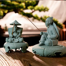 Sandsteinfigur TerraMini | Miniatur Garten- & Dekofigur | Handgefertigte Statue für Blumentöpfe & Landschaftsgestaltung