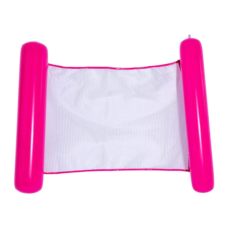 AQUAVIVA Wasserhängematte aufblasbar | 130×70 cm | Faltbare Pool-Liege mit Rückenlehne | Schwimmbett für Pool, Strand & Urlaub