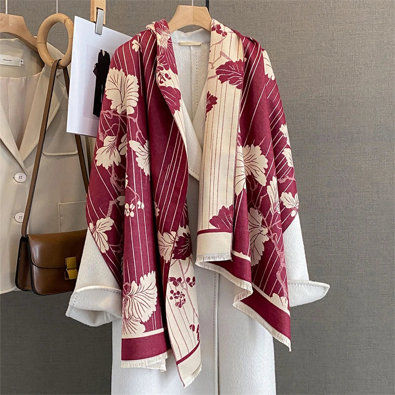 Cashmira | Damen Winter Schal | Luxuriöses Muster | 65 × 190 cm | Weich & Warm