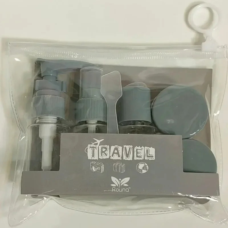Reiseli Travel Kit | 8-teiliges Flaschenset | Leere Nachfüllbehälter für Shampoo, Lotion & Sprays | Handgepäckgeeignet & Transparent