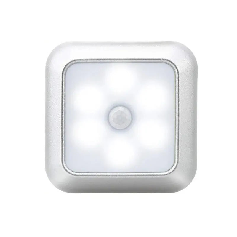 LumoSense | LED Nachtlicht mit Bewegungsmelder | 6 LEDs | Kabellos & Batteriebetrieben | Für Schrank, Flur & Treppe