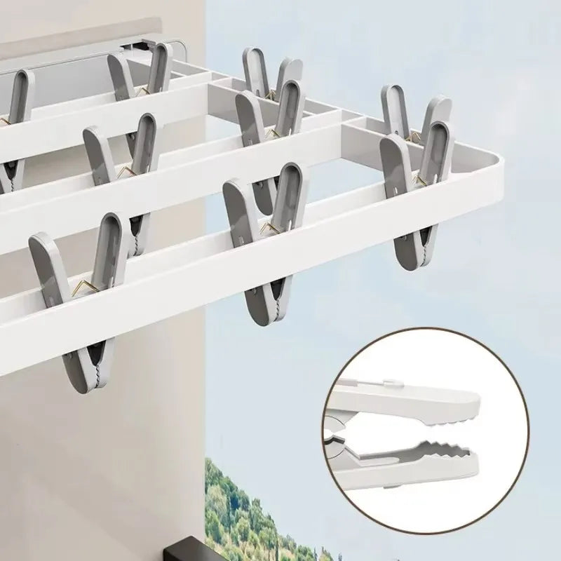 Wandklapp-Trockner AeroFold | Platzsparender Wäschetrockner & Handtuchhalter | Windfest & Belastbar | Faltbar