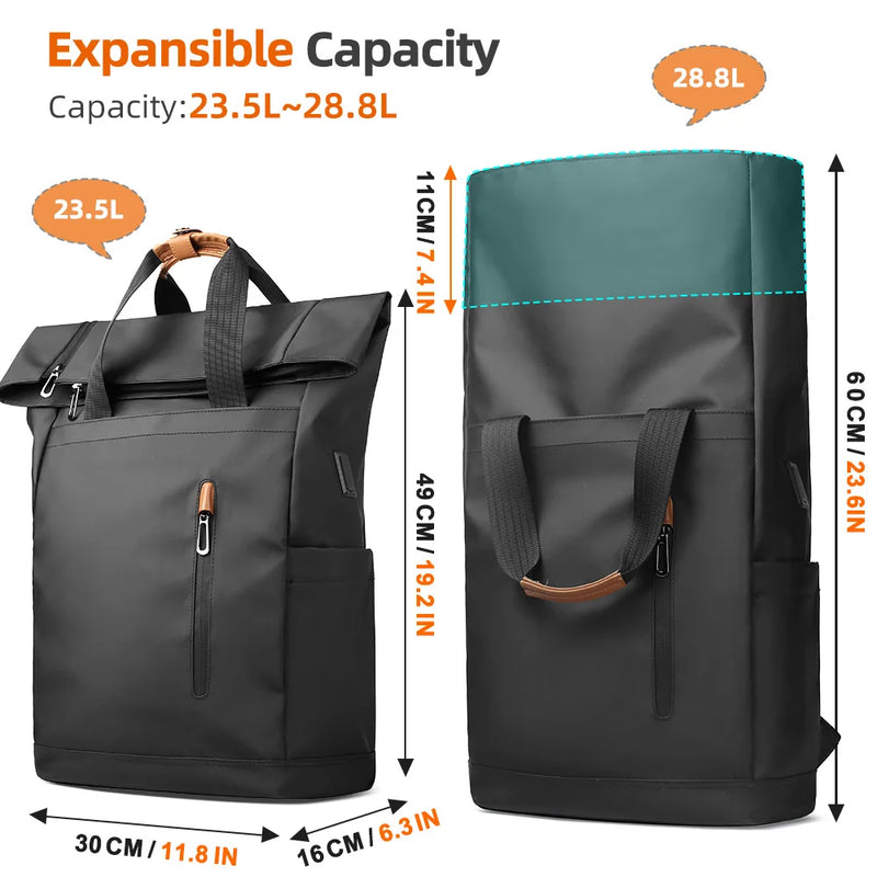 Multifunktionaler Herren-Rucksack KnightShield | USB-Port, Erweiterbar, Wasserdicht, Anti-Diebstahl