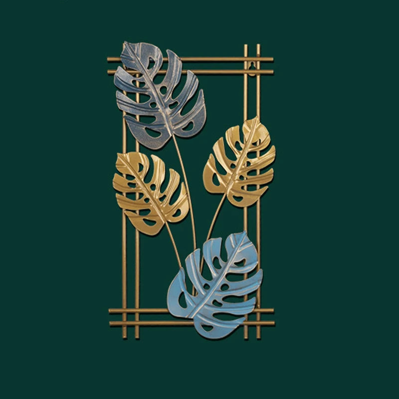 Wanddeko Metallblatt | Modernes Design | Handgefertigt | 25 × 45 cm