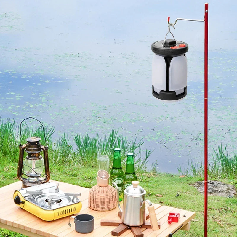 LUMALITE Solar Campinglampe | USB & Solar Aufladung | 6 Lichtmodi | Faltbar & Powerbank – 1000 Lumen