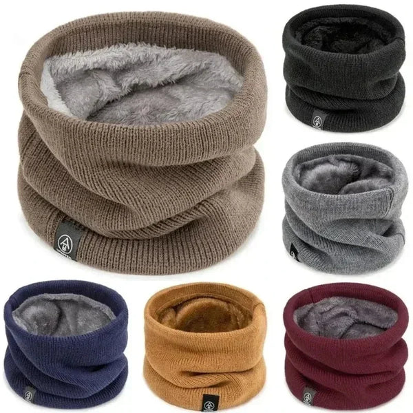 ThermoKnit Pro | Warmer Strickschal mit Fleece-Futter | Winddicht & Atmungsaktiv | Verstellbarer Multifunktions-Nackenschutz für Damen & Herren