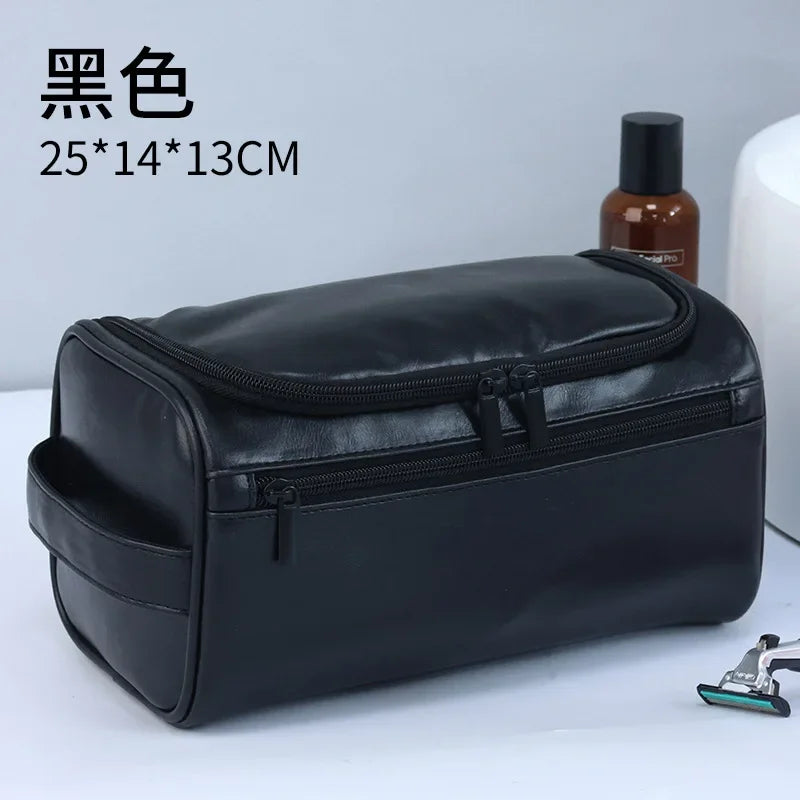 Kulturbeutel HERQVEST Classic | Vintage-Look & Hängesystem | Für Herren | Reisetasche für Kosmetik & Pflege