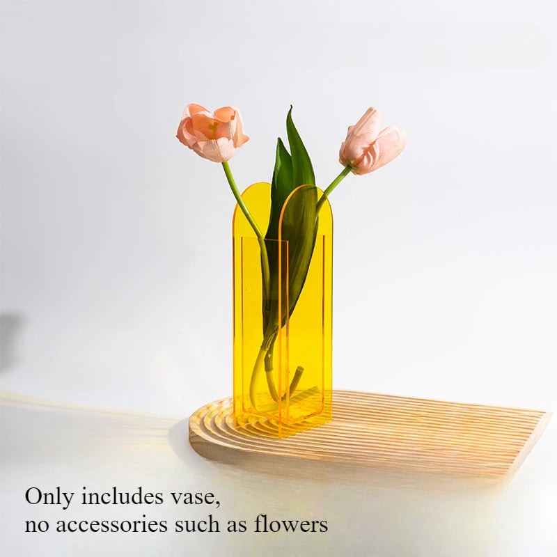 ClearElegance | Acryl Vase Transparent | Minimalistisches Deko-Element | Für Blumen & Hydrokultur