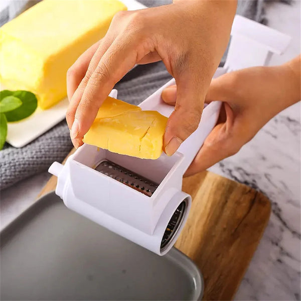 RollaGrate Käsereibe | Manuelle Trommelreibe mit Kurbel | Edelstahl & ABS | Für Käse, Nüsse & Schokolade