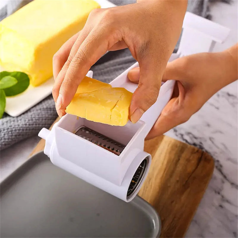 RollaGrate Käsereibe | Manuelle Trommelreibe mit Kurbel | Edelstahl & ABS | Für Käse, Nüsse & Schokolade