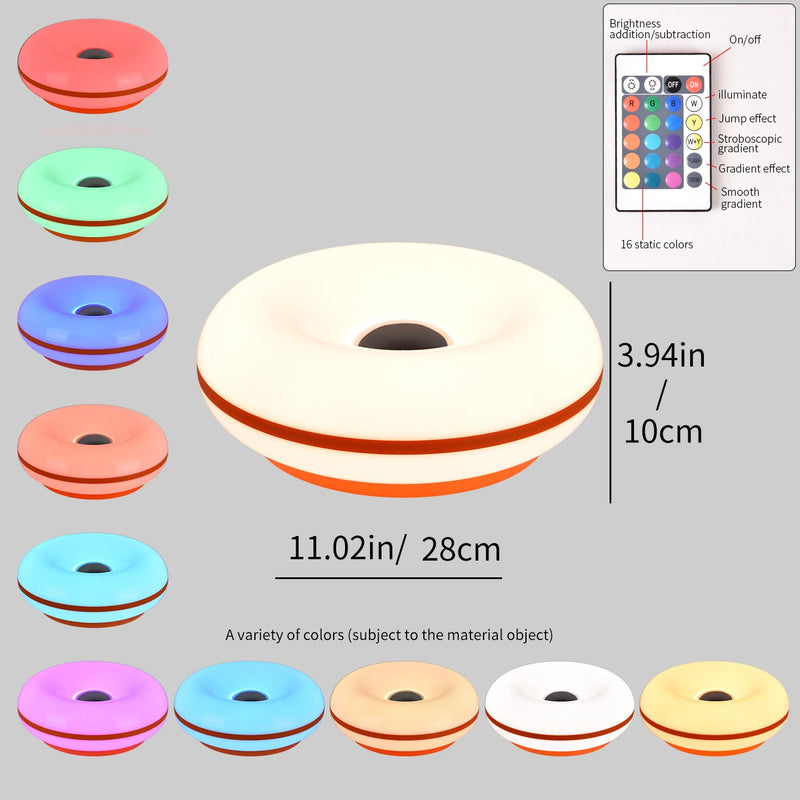Tischlampe Luminoro Bauhaus | USB & Touch | RGB 16 Farben mit Fernbedienung | Ambientelicht für Wohn- & Schlafzimmer