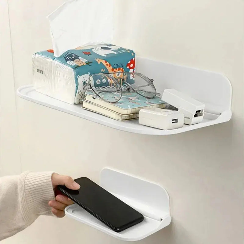 Wandregal FoldoFix SmartShelf | Klappbares Regal ohne Bohren | Platzsparend & Vielseitig | 18×11 cm / 30×19 cm